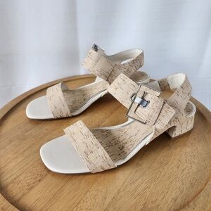 Donald J. Pliner Cream Sandals with Buckle